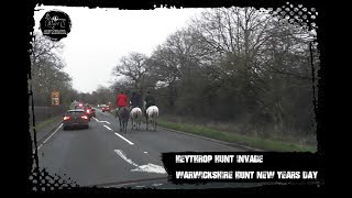 Heythrop Hunt invade Warwickshire Hunts New Years Day [upl. by Inva341]