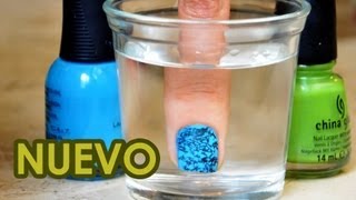 Nueva técnica para decorar uñas con agua  Uñas decoradas con esmalte  Decoración con agua [upl. by Cale]