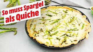 Herzhafter Frühlingskuchen Spargelquiche • KochMit [upl. by Naillimixam]