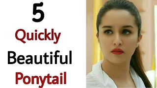 5 quick and easy ponytail  easy hairstyle  ponytail  simple hairstyle [upl. by Adnuahsal115]