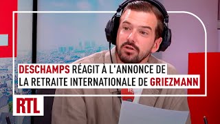 Didier Deschamps réagit à lannonce de la retraite internationale dAntoine Griezmann [upl. by Mohorva]