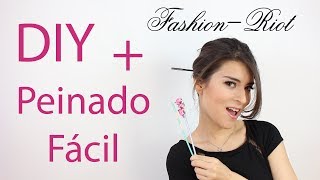 DIY Crea unos lindos palillos chinos para el cabello  Fashion Riot [upl. by Odnumyer]