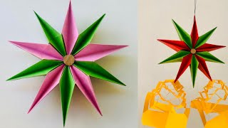 How to Make 3D Star for your Christmas Decoration  Paper Star  Paper Craft [upl. by Walls]