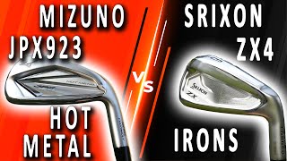 Mizuno JPX923 Hot Metal VS Srixon ZX4 Irons EXCUSE my Poor Strikes [upl. by Dareece]