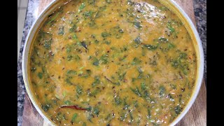 Dal Palak  Lentils Spinach Spices  Eat with rice or roti [upl. by Cirdla]