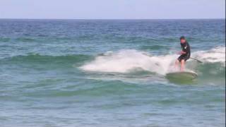 Paddle Trainer riding the 85quot Starboard Pocket Rocket at North Cronulla [upl. by Zannini]