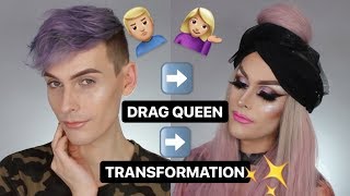 DRAG QUEEN TRANSFORMATION MAKEUP TUTORIAL  WILLDOUGHTY [upl. by Anelrats]