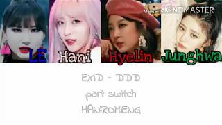 EXID  DDD Part Switch vers HANROMENG Lyrics [upl. by Kieran]