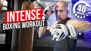 Intense 40 Minute Shadow Boxing Workout [upl. by Jonette]