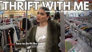 come thrifting with me REALISTIC day at the thrift building my DREAM WARDROBE [upl. by Ethban]