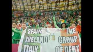 Spain vs Ireland 4  0 Euro 2012  Irish Fans are Singing The Fields of Athenry [upl. by Rori]