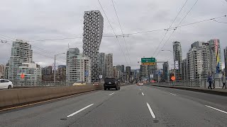 Driving to Downtown Vancouver Canada Marine Drive  Granville Street City Life [upl. by Harol492]