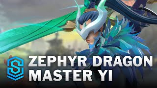 Zephyr Dragon Yi Wild Rift Skin Spotlight [upl. by Scevo811]