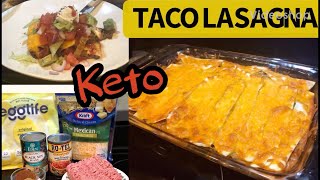 KETO Taco Lasagna  Mexican Lasagna  Easy Taco Casserole using Egglife Brand Egg White Wraps [upl. by Nairam]