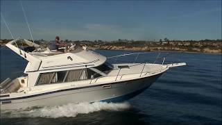 Bayliner 2850 ContessaTwin Engines 1987 Under way Video by South Mountain Yachts 949 8422344 [upl. by Naltiac106]