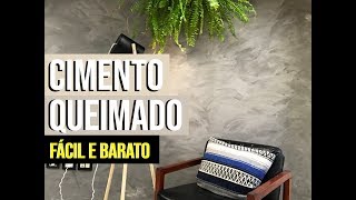 DIY Parede de Cimento Queimado por menos de R35 reais [upl. by Nnep]