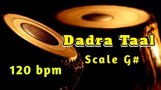 Tabla  Dadra Taal  Scale G  Madhyalaya 120 bpm  Tanpura Pa Sa HD Quality Sound  Tabla Online [upl. by Aundrea]