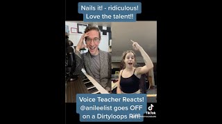 Voice Teacher Reacts Anilee List SLAYS a Dirty Loops Riff [upl. by Woolson]