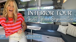 RV TOUR How We Organize Our Airstream 30 Globetrotter [upl. by Sixele]