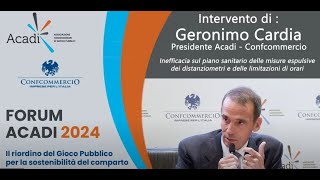 Intervento Geronimo Cardia Presidente Acadi Inefficacia sul piano sanitario delle misure espulsive [upl. by Akemehs]