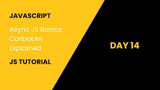 Callbacks in JavaScript [upl. by Meggie]