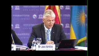 Janis Karklins Assistant DirectorGeneral UNESCO  Broadband Commission Meeting Macedonia [upl. by Adnarom]