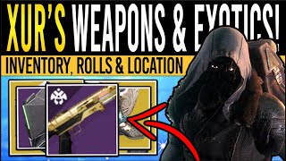 Destiny 2 XURS FIERY WEAPON amp RARE ARMOR 12th January Xur Inventory  Armor Loot amp Location [upl. by Darrelle]