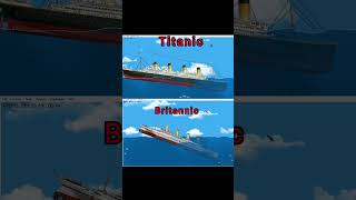 Titanic vs britannic sinking floating sandbox music song titanic [upl. by Elauqsap]