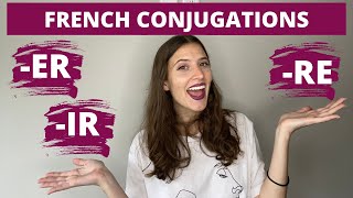 HOW TO CONJUGATE REGULAR FRENCH VERBS IN THE PRESENT TENSE  Conjugate the Present Tense in French [upl. by Sivrad889]