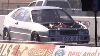 Turbo VR6 Corrado Stock Block amp Ridiculous Trap Speed  106 at 139 MPH Sounds Awesome [upl. by Elsey]