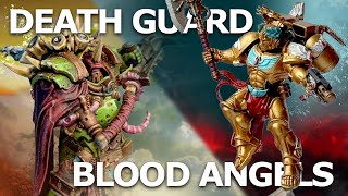 DEATH GUARD VS BLOOD ANGELS WARHAMMER BATTLE REPORT [upl. by Acemat687]