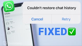 Couldnt Restore WhatsApp Chat History Here is the Fix WhatsApp Backup amp Restore [upl. by Yenobe]
