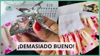 INCREIBLES RESULATDOS FRUNCIR y hacer TACHONES de manera casi automática  Prensatelas Ruffler [upl. by Jadwiga]