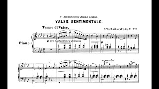 Tchaikovsky  Valse sentimentale in F minor Op51 No6 [upl. by Ramah]