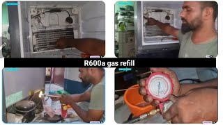 How To gas Fill in non inverter fridgeR600a [upl. by Yule624]