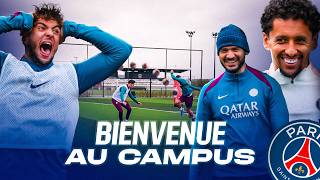 Bienvenue au Campus  la Team France dAminematue sentraîne au Campus PSG  🤣⚽️ [upl. by Brandyn]