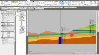 計画形状をソリッド断面にして鉛直断面図に表示 [upl. by Eimrej373]