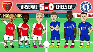 💥50 Arsenal DESTROY Chelsea💥 Havertz White Trossard Parody Goals Highlights 2024 Chant [upl. by Kermy]