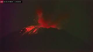 Oct 25 2024 Significant Eruption of Popocatépetl Volcano Mexico in 4K Ultra HD [upl. by Burt91]