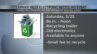 Carrier Mills to Host Electronic Recycling Event [upl. by Anedal]