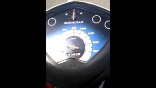 Modenas Ct100 top speed test tegak jek [upl. by Assirral]