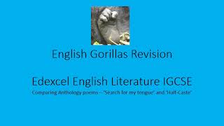 Edexcel English Literature Comparative Poetry Essay  Search for my Tongue and HalfCaste [upl. by Jaal98]