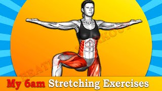 My 6am Stretching Exercises Firm And Lifted Butt 🍑 Simple Daily Workout Exercises  Beauty Workout [upl. by Ssalguod]