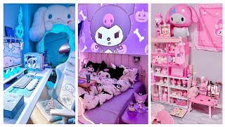 Kuromi VS Cinnamoroll VS My Melody Room Makeover 💜💙Sanrio Bedroom Decorating ideas cindyasmr [upl. by Chiou]