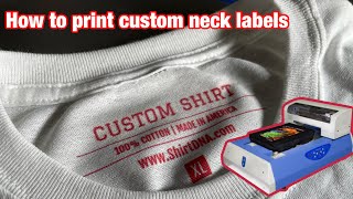 Printing custom neck labels using DTG freejet 330tx plus [upl. by Cleary]