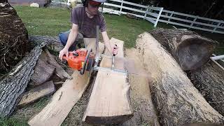 Husqvarna 455 Rancher and a Granberg G777 Alaskan Mill Milling Logs [upl. by Nedmac]