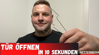 TÜRÖFFNUNG  Tür innerhalb von 10 SEKUNDEN öffnen  Türfallendraht [upl. by Annaek461]