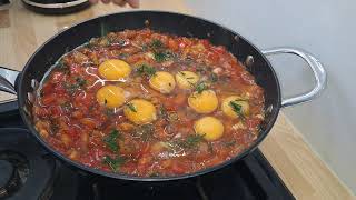 jak zrobić najłatwiej szakszukę food  how to make shakshuka the easiest way  recipe [upl. by Anattar]