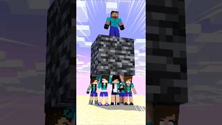 Steve Team Vs Herobrine Team  Race with Big Bedrock shorts friendship minecraft helpherobrine [upl. by Atiuqcaj]