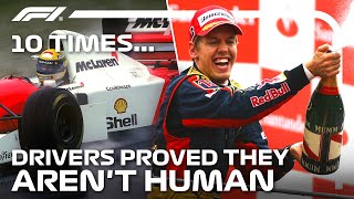 10 Times F1 Drivers Proved They Aren’t Human [upl. by Acired128]